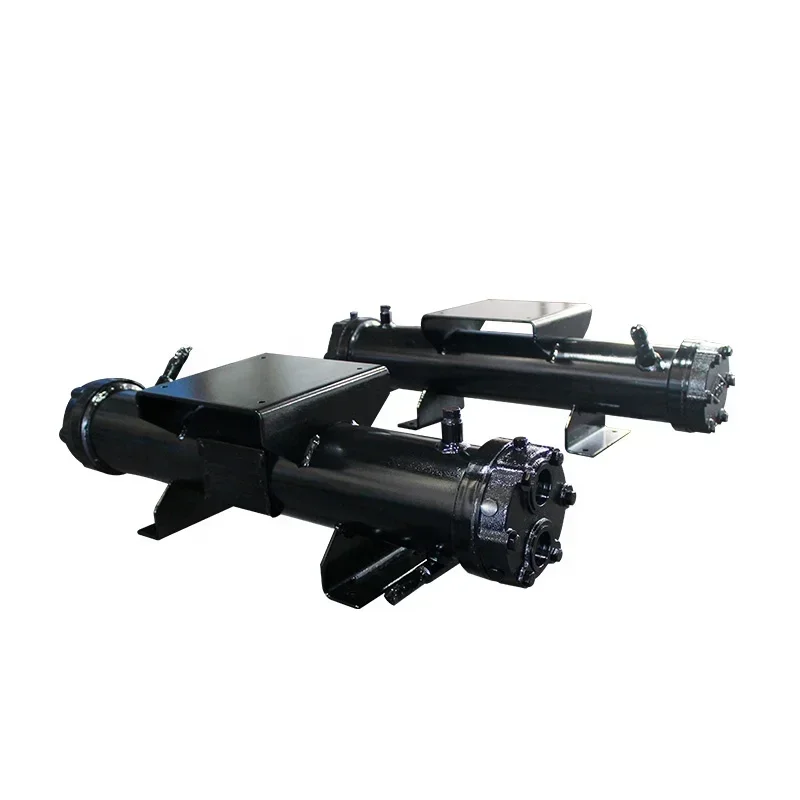 Resistance shell and tube heat exchange water-oil cooler condenser for refrigeration system Heat exchanger for swimming pool