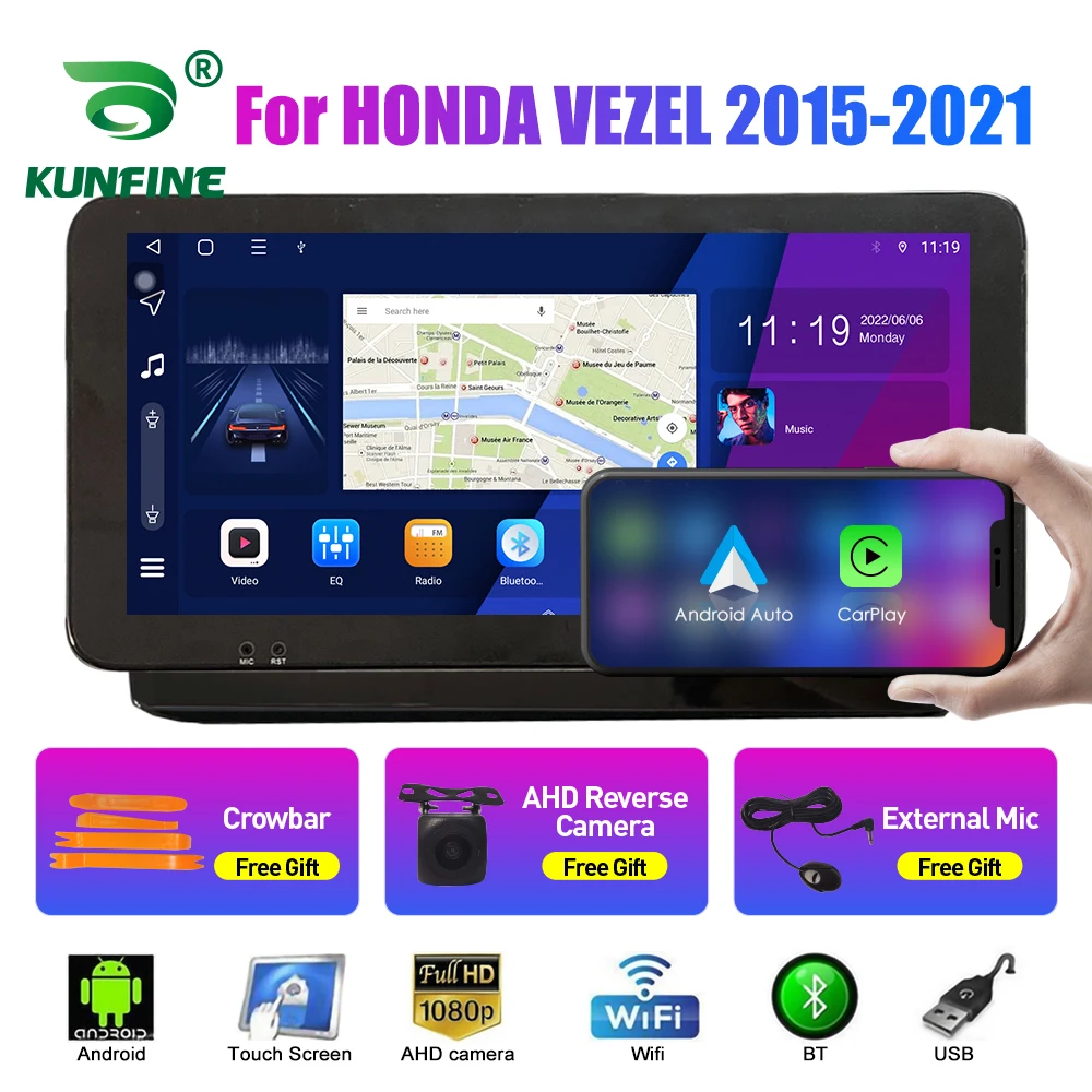 

Автомобильный радиоприемник для HONDA VEZEL 2015-2021 Octa Core Android автомобильный DVD GPS навигатор автомобильное стерео устройство головное устройство Carplay Android авто