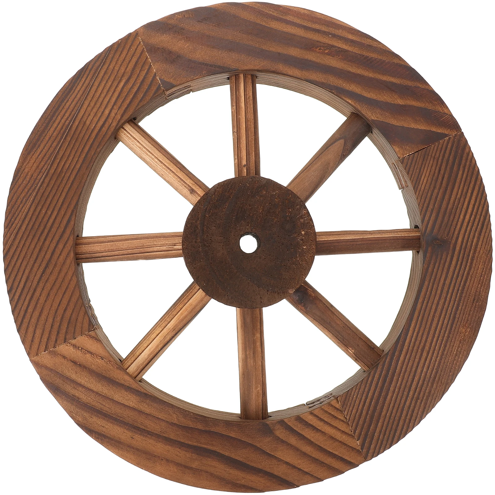 

Wooden Wagon Wheel Decor Realistic Craftsmanship Wall Art for Study Living Room Balcony Garden Housewarming Gift Decoration