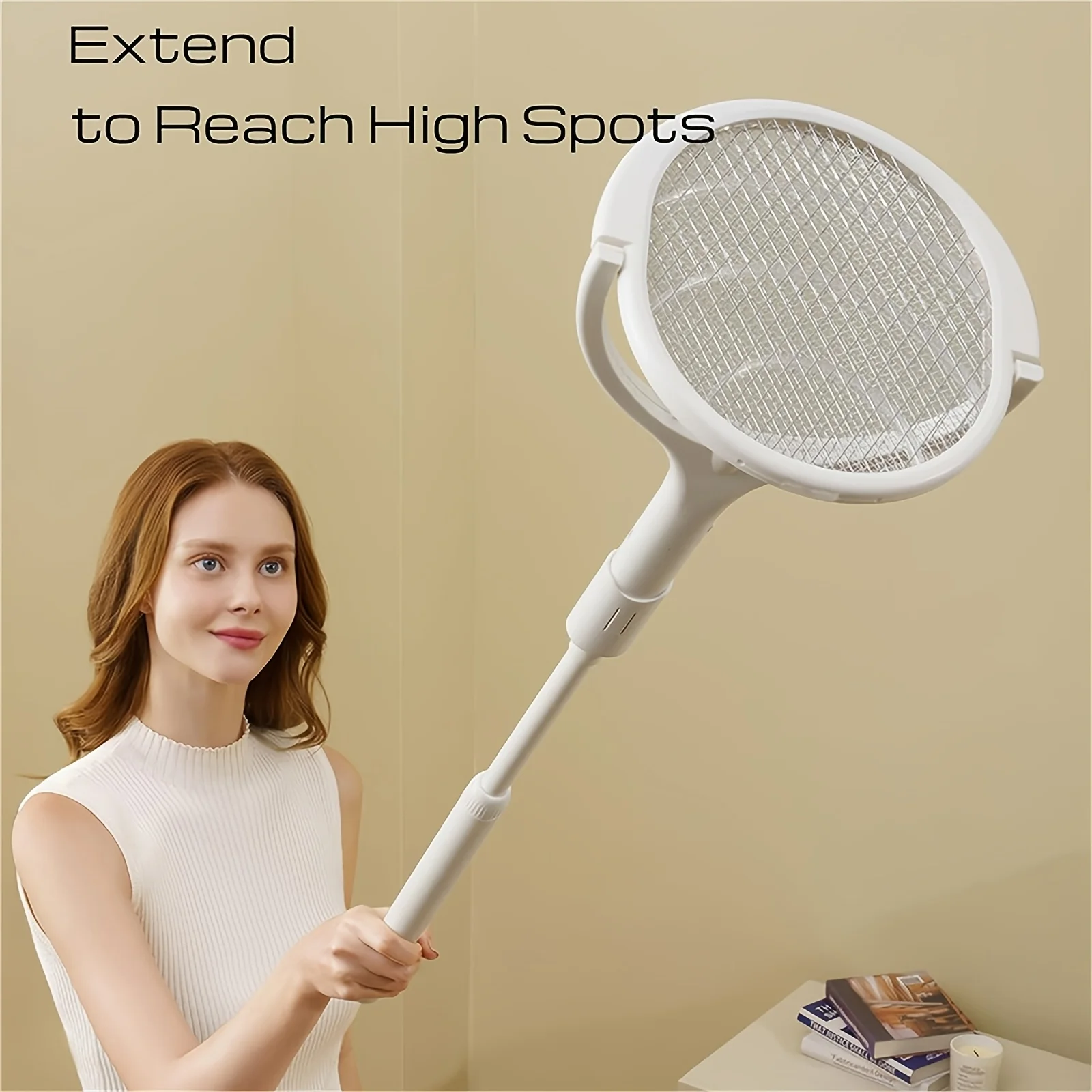 Electric Insect Racket 6-in-1 Rotating Portable Multi-Function Electric Mosquito Fly Swatter Indoor Outdoor Applies