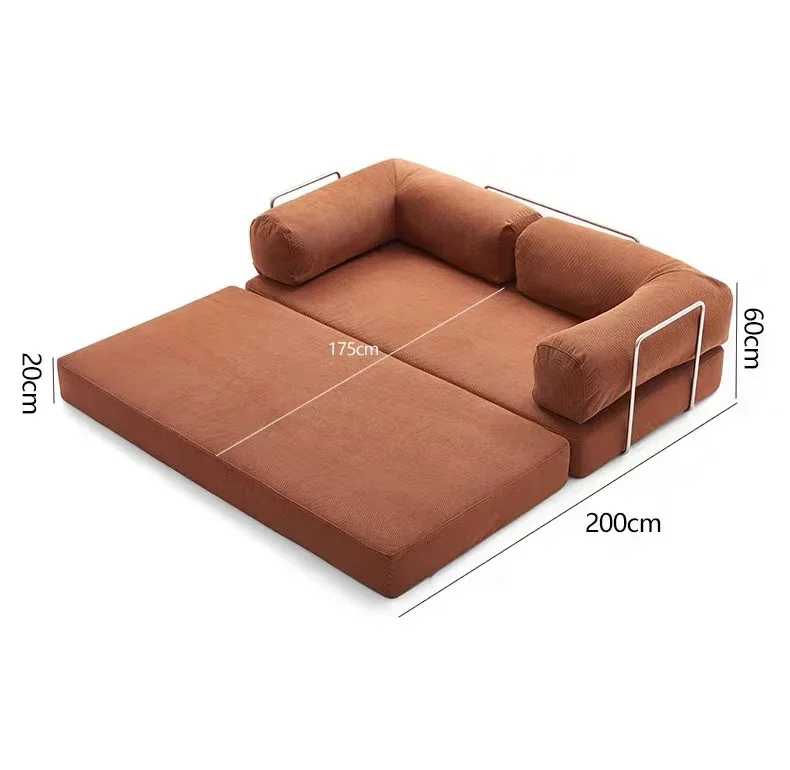 High Quality Sponge Vacuum Packaging Saving Space Convenient Leisure Sofa Bed Home Furniture Folding Sofa Bed for Living Room