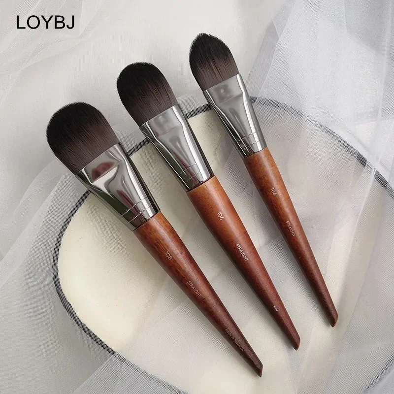 LOYBJ Professional Foundation Brush Cosmetics Flat Makeup Brushes Liquid Foundation Powder Concealer Contour Make Up Beauty Tool