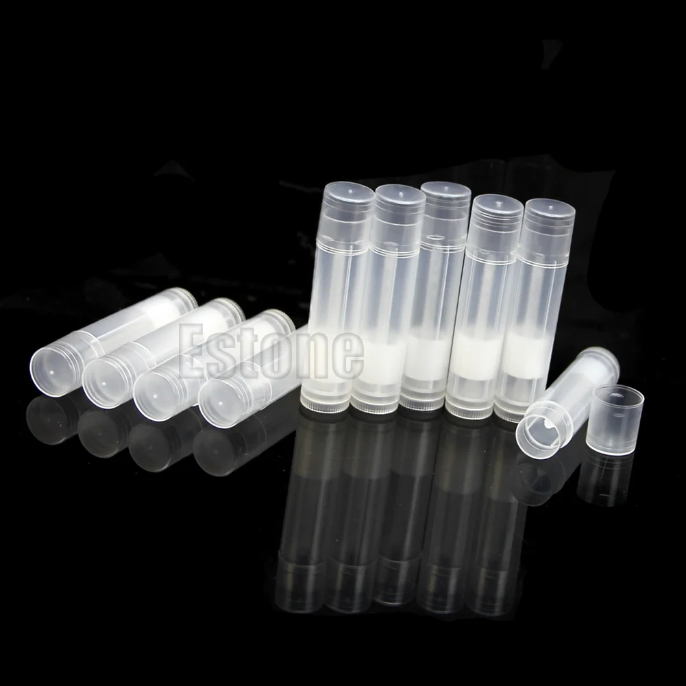 50Pcs/set 5ML Cosmetic Empty Chapstick Lip Gloss Lipstick Balm Tube + Cap Container 3 Colors