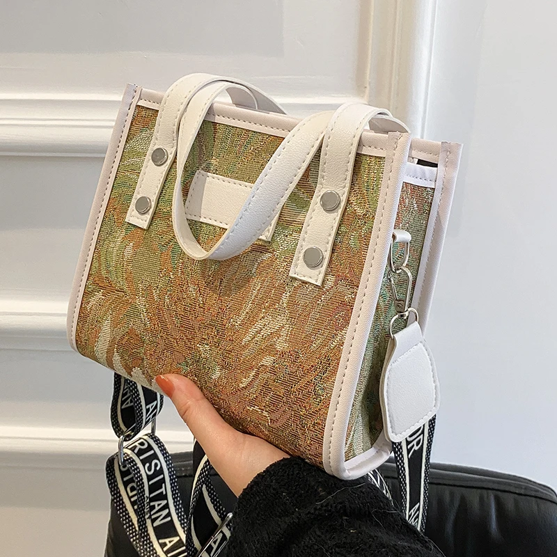 Hot sale Large capacity canvas tote bag ECO friendly Heavy weight fabric crossbody messensger bags shopping bag bags for women