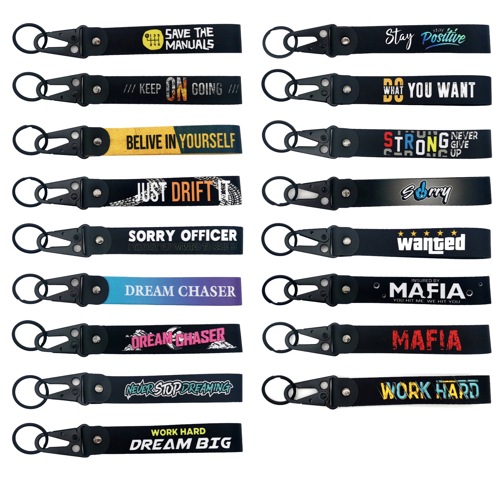 

1P JDM Racing Keychain Anger Decadence Kimono Styles Fashion Individuation Key Tags Cars Motorcycle Lanyard Keyring Accessories