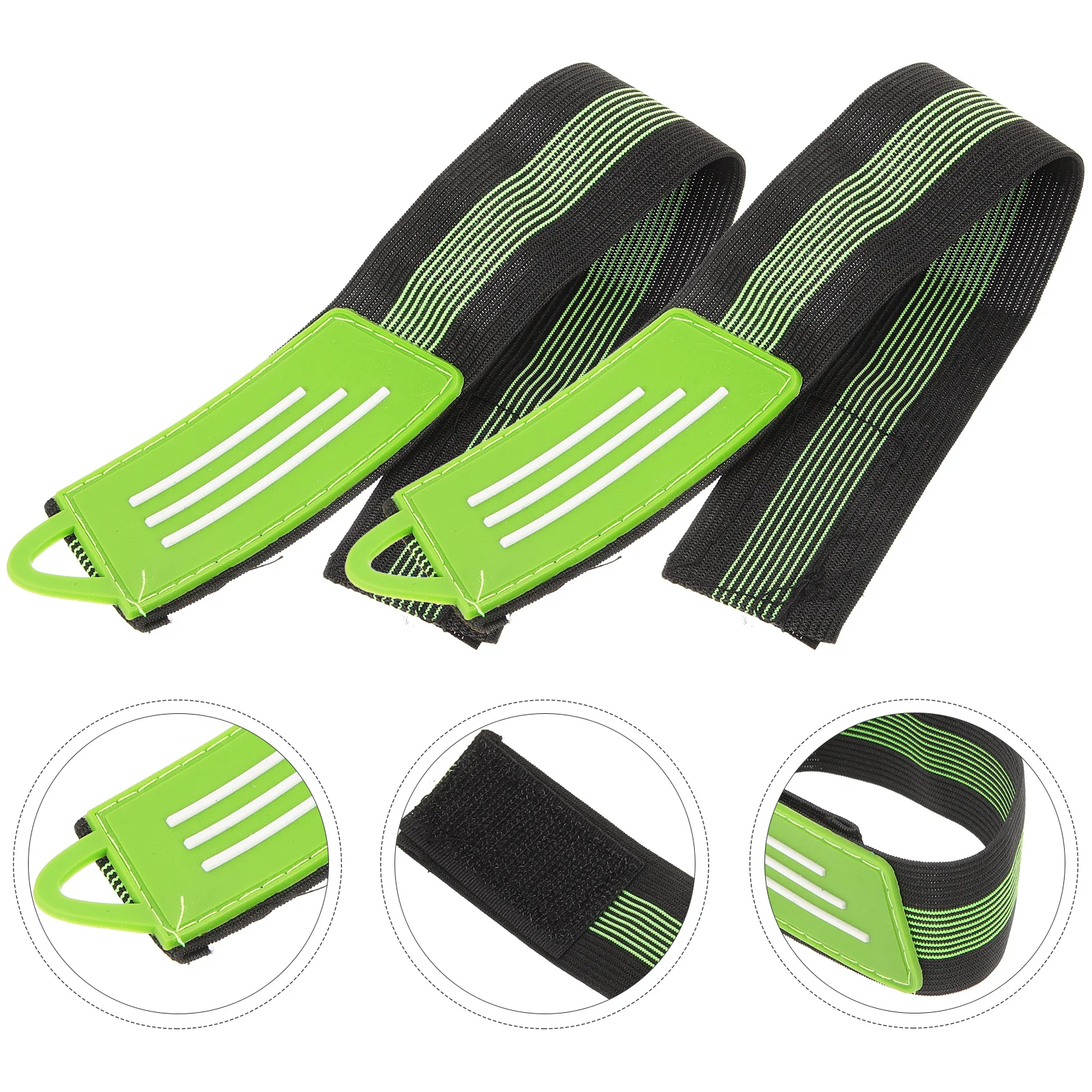 

2pcs Green Elastic Straps Cycling Accessory Durable Riding Boot Bands Leg Blousing Garters Adjustable Pant Leg Straps Ski