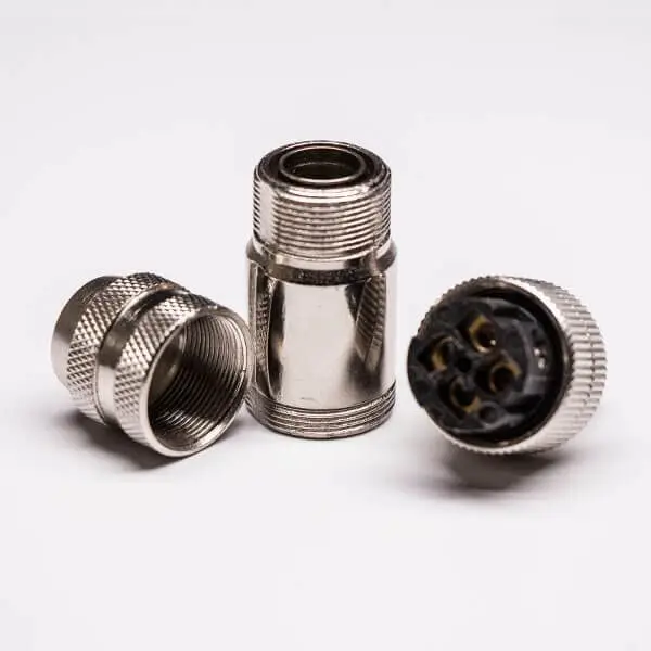 10pcs Industrial M12 Male 4Pin D-Code Field Terminable Plug for Cable Assembly