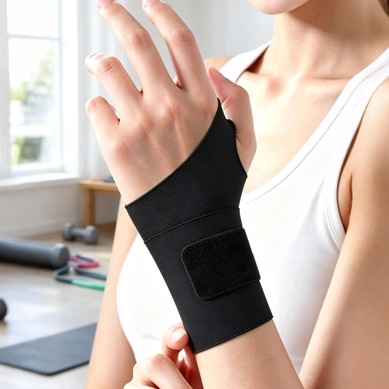 2Pcs Adjustable Thin Compression Wrist Guard Sprain Wrist Brace Tendon Sheath Pain golf swing trainer for enhanced swing control