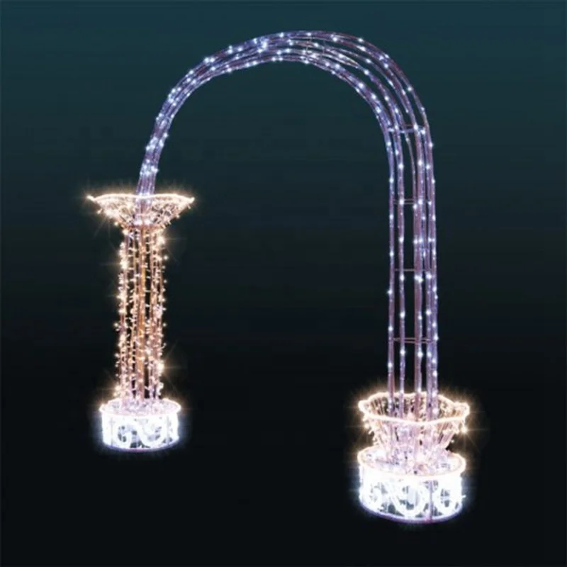 Custom. LED Large 3D Arch Motif Light for Outdoor Holiday Decorations