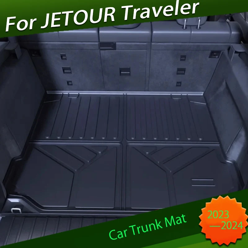 

Car Trunk Mat Suitable for CHERY JETOUR Traveler T2 2023 2024 TPE Anti-dirty Mat Rear Trunk Mat Car Interior Accessories