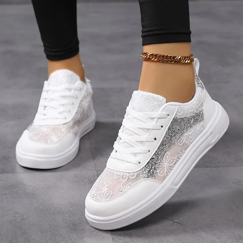 

white Flats Shoes Women Walking Blatform Plus Size Zapatillas Mujer Women Sneakers Fashion Vulcanized Shoes for women High Quali