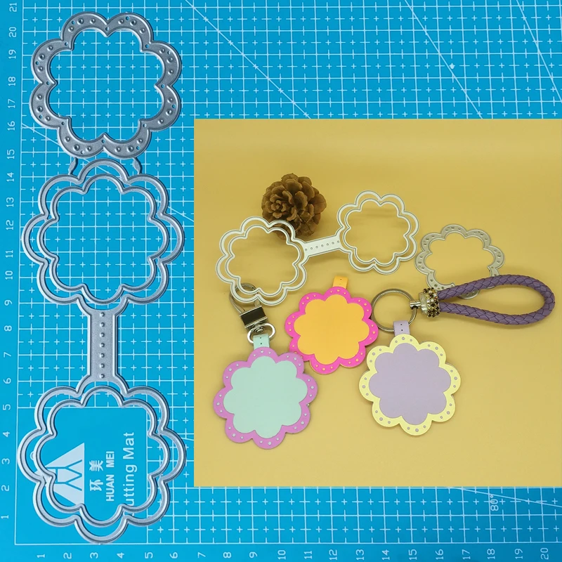 Keychain decoration metal cutting dies cut die mold Scrapbooking paper craft knife mould blade punch Template Embossing stencils