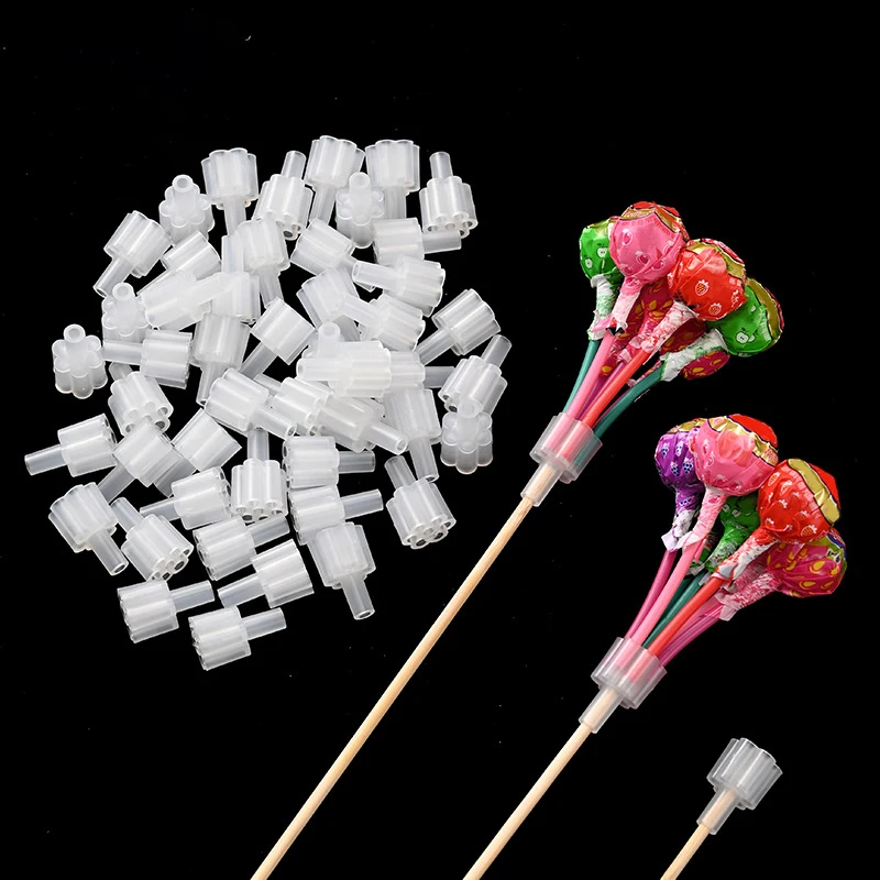 25pcs Plastic Lollipop Bouquet Base Holder DIY Flower Candy Bouquets Floral Arrangement Making Tool Wedding Party Supplies