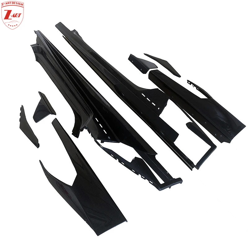 

Z-ART Carbon Fiber Side Skirts for Lamborghini Huracan Carbon Fiber Side Spoiler for Lamboghini LP610 Carbon Fiber SideLip