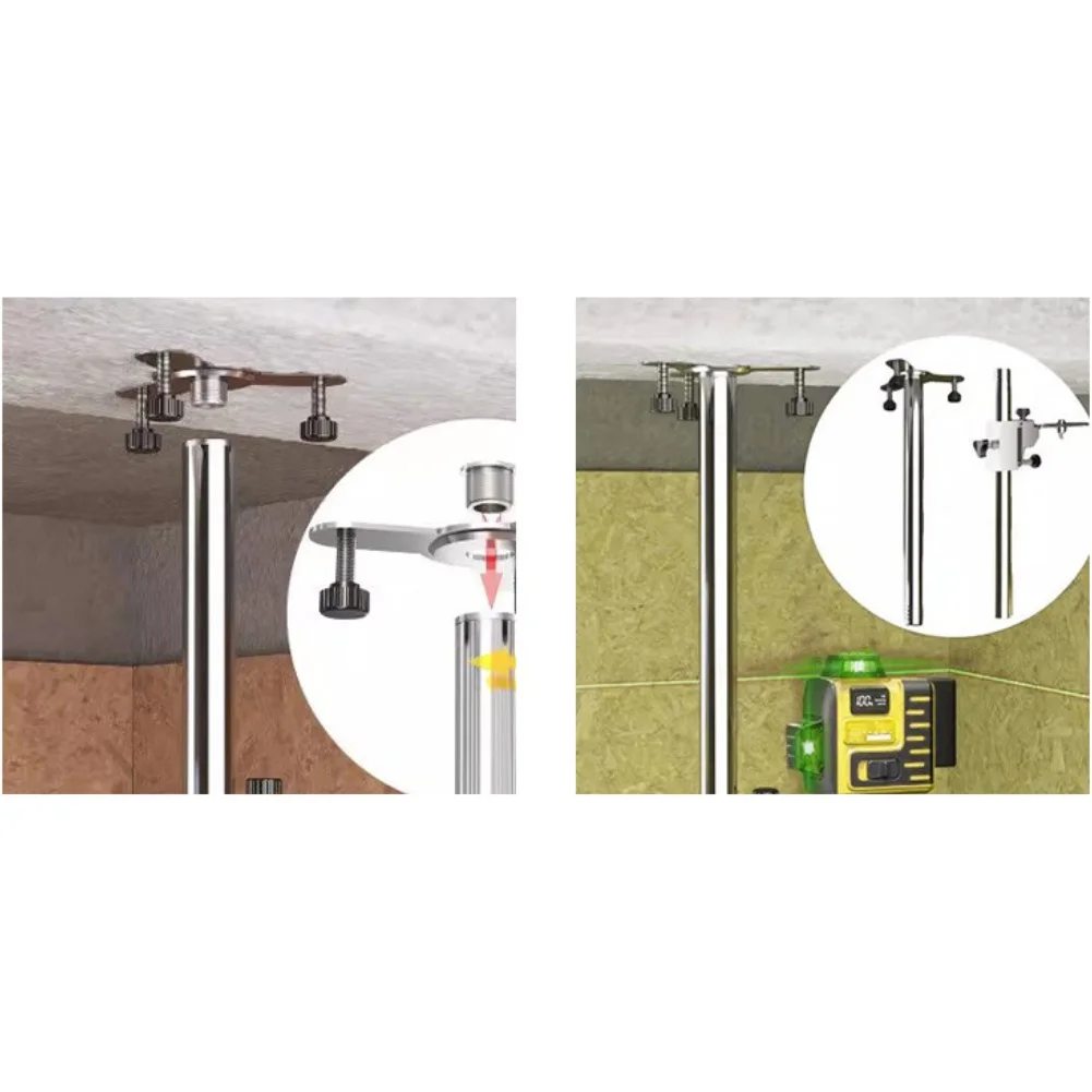 1 Set Adjustable Ceiling Leveling Bracket Stainless Steel Hanging Support For Spirit Level Wood Keel Installation Tool