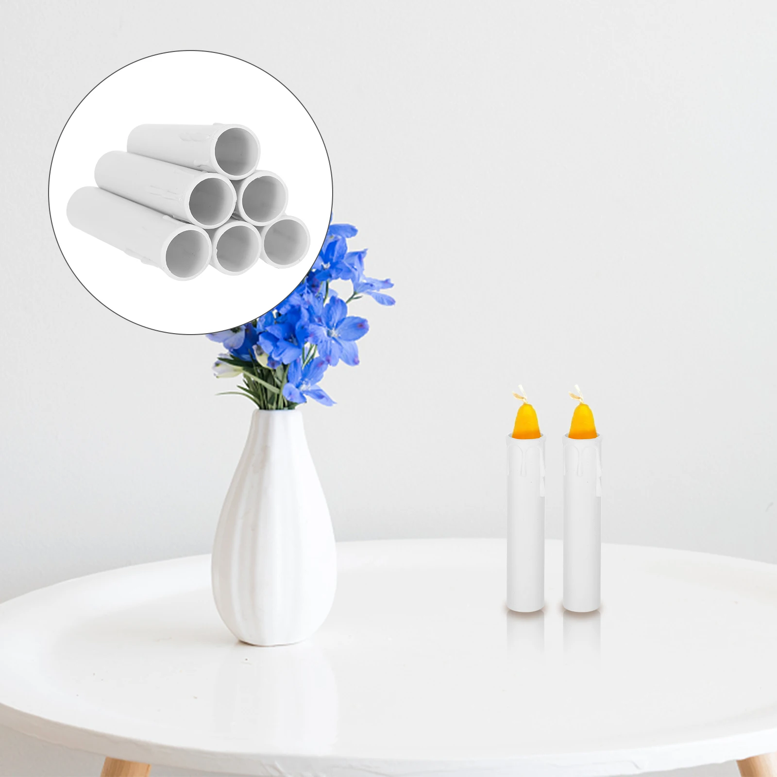 

20pcs Plastic Tubes Teardrop Decorative Lamp Holder Tubes For Wedding Party Home Decorations Lightweight Compact