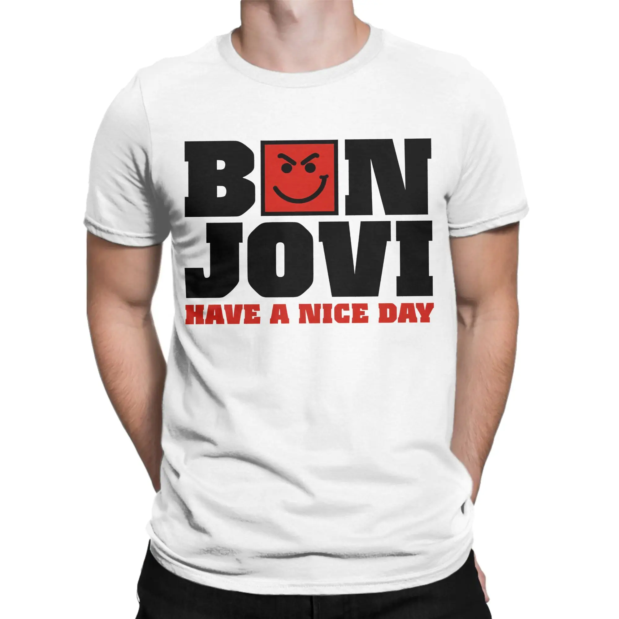 Camiseta Bon Jovi Seville Dance Much Classic Novelty 100% de algodón para hombre
