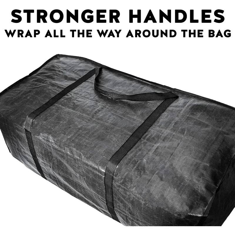 2 opakowania XXL Jumbo Extra Large Heavy Duty Stronger Handles Storage Bags Moving Totes Zippered Reusable Wrap Around Storage Totes