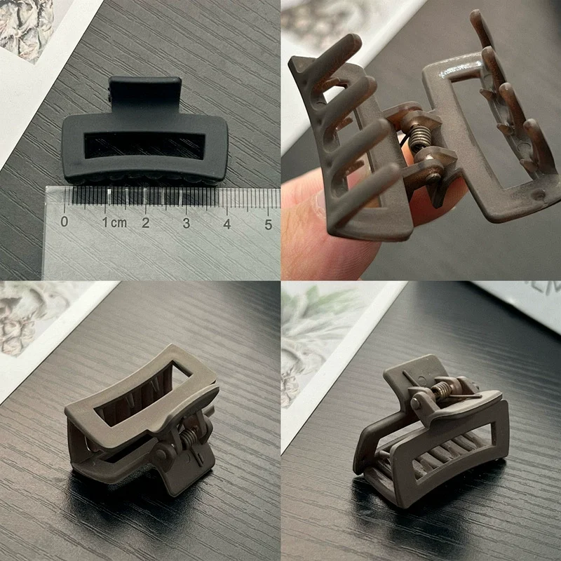 Заколки для волос квадратные матовые для женщин и девочек, заколки-бананы сильной фиксации для густых тонких волос