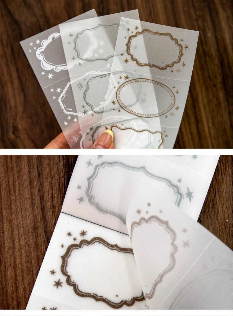 Journal GO 30 Stück Vintage Transparentpapier Halbtransparentes Materialpapier für Collage Junk Scrapbooking Dekoratives Hintergrundpapier – Detail 10