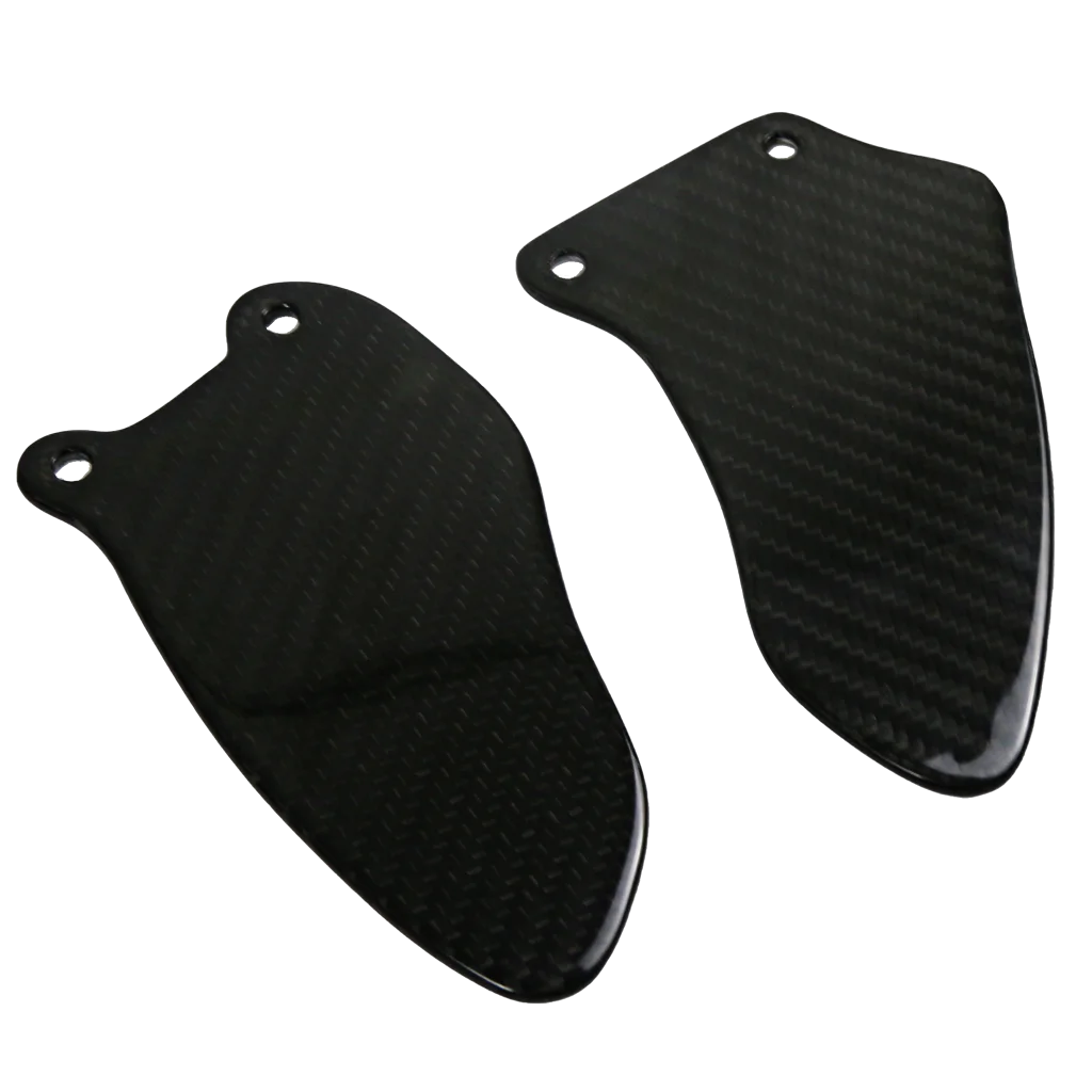 100% 3k voll trockene Kohle faser Motorrad Modifikation Zubehör Verkleidung Fersen schutz platten für Triumph Street Triple 2015-2018