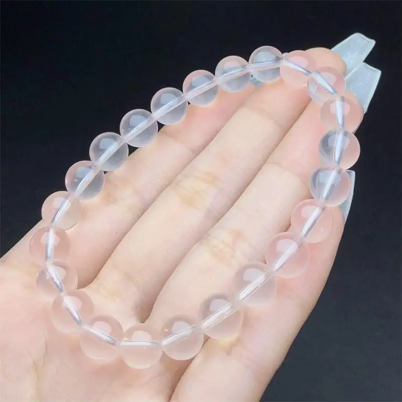 

8MM Natural Rose Quartz Bracelet Fashion Energy Stone Reiki Healing Fengshui Crystal Strand Yoga Gift 1PCS