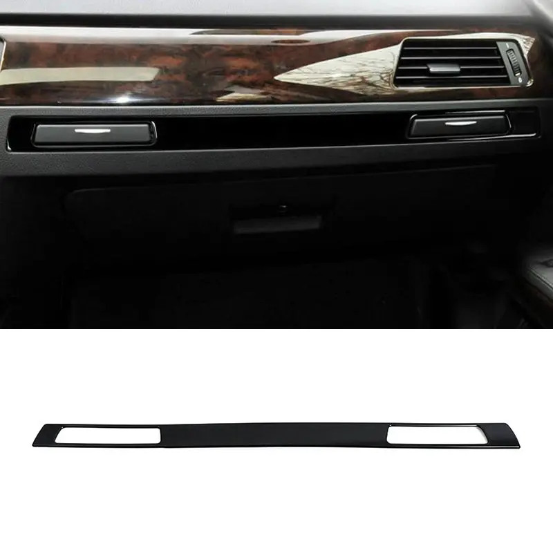 For BMW 3 Series E90 E92 E93 2005 - 2011 2012 Car Center Control Copilot Dashboard Panel Strip Water Cup Holder Cover Frame Trim view 5