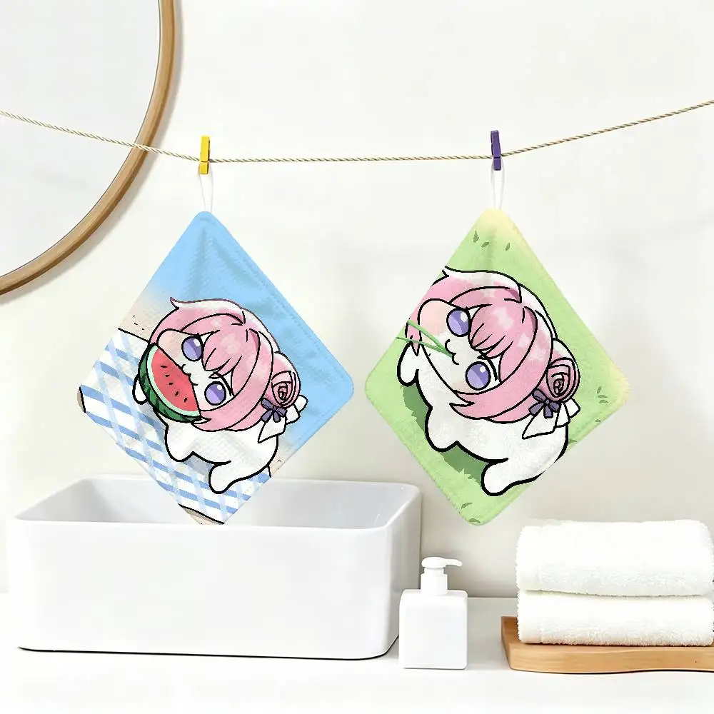 Nikke DORO Doll cute Household Hanging Towel, Polyester Cotton Hand Wiping Towel, Sturdy for Bathroom Bedroom