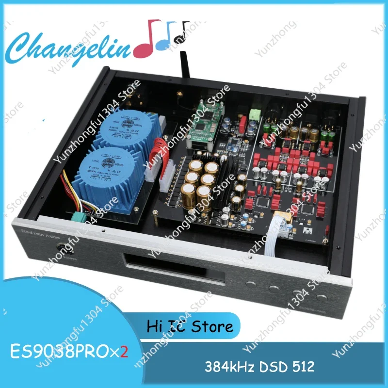 Double ES9038Pro Decoder DAC Lossless Optical Coaxial Decoder 384kHz DSD 512  Support Add Bluetooth 5.0 USB With OLED Display
