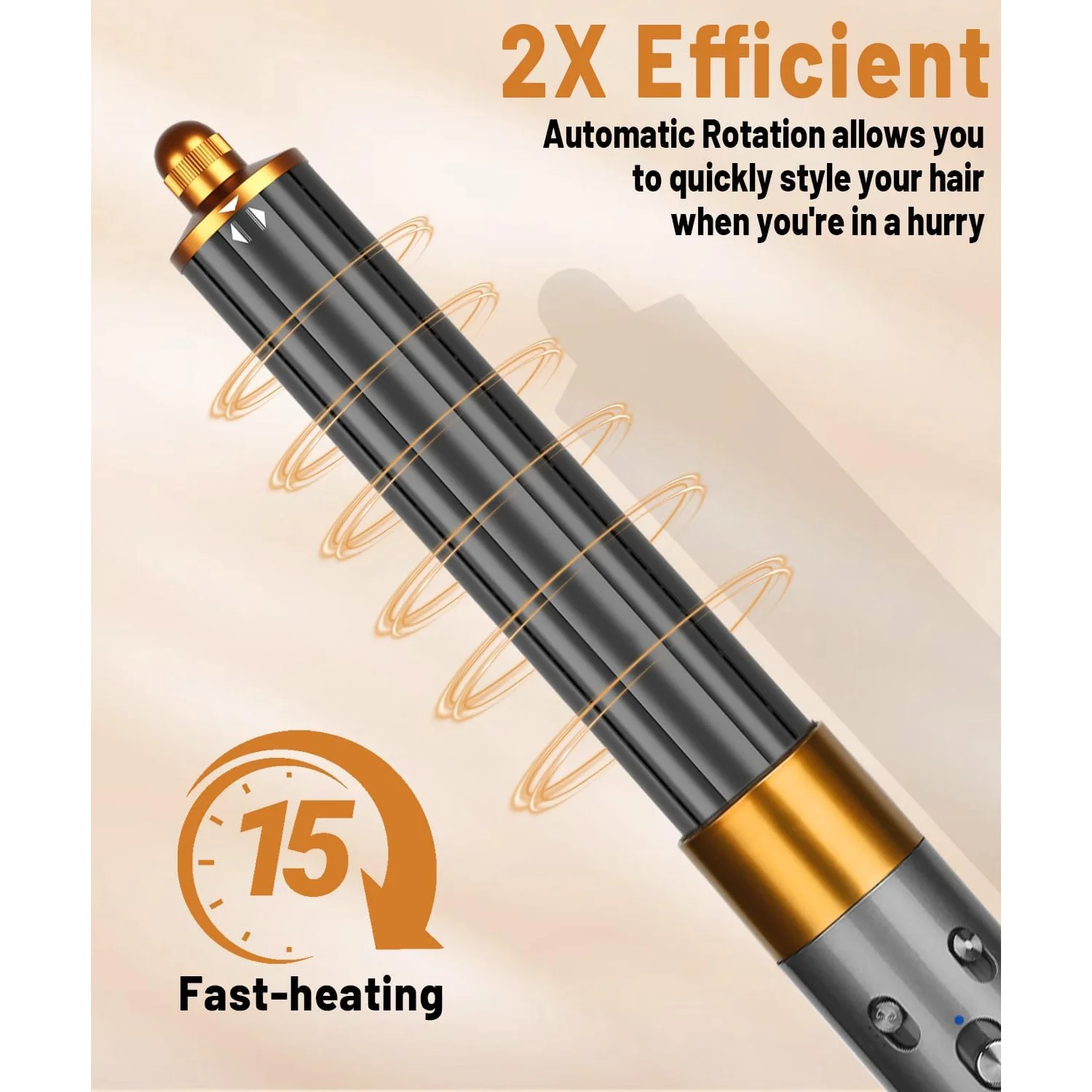 برميل تجعيد ذهبي 40 مم لمصفف الشعر الطويل Airwrap HS01/HS05 مرفق بديل قطعة واحدة