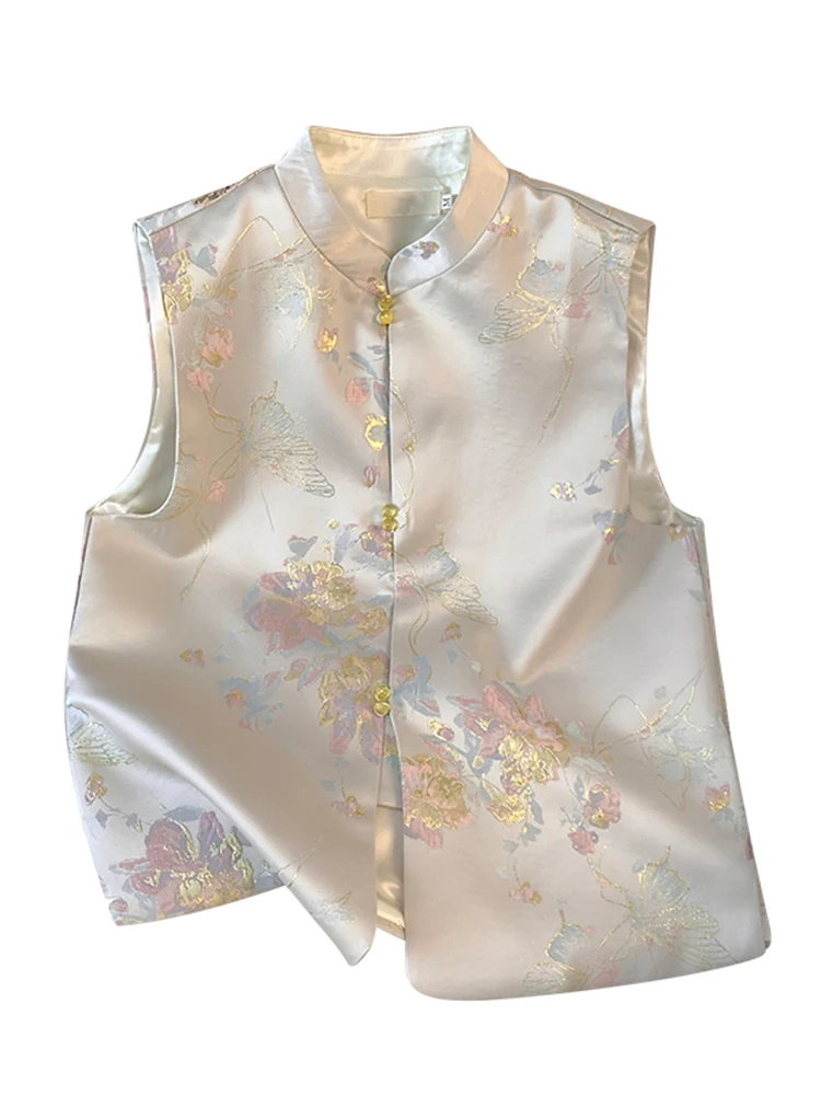 Ceco con Botones Estilo Chino Retro para Mujer, Otoño, Estilo Nacional de Lujo, Sensación de Alta Gama, Prenda Interior en...