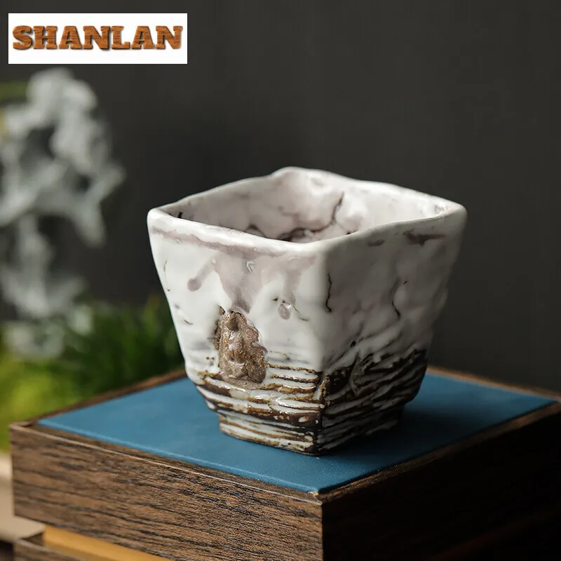 

100ml Handmade Sakura Glazed Teacup Four Seas Unity Master Cup Zen Personal Tea Bowl Chazhan Customized Chinese Teaware Gift Box