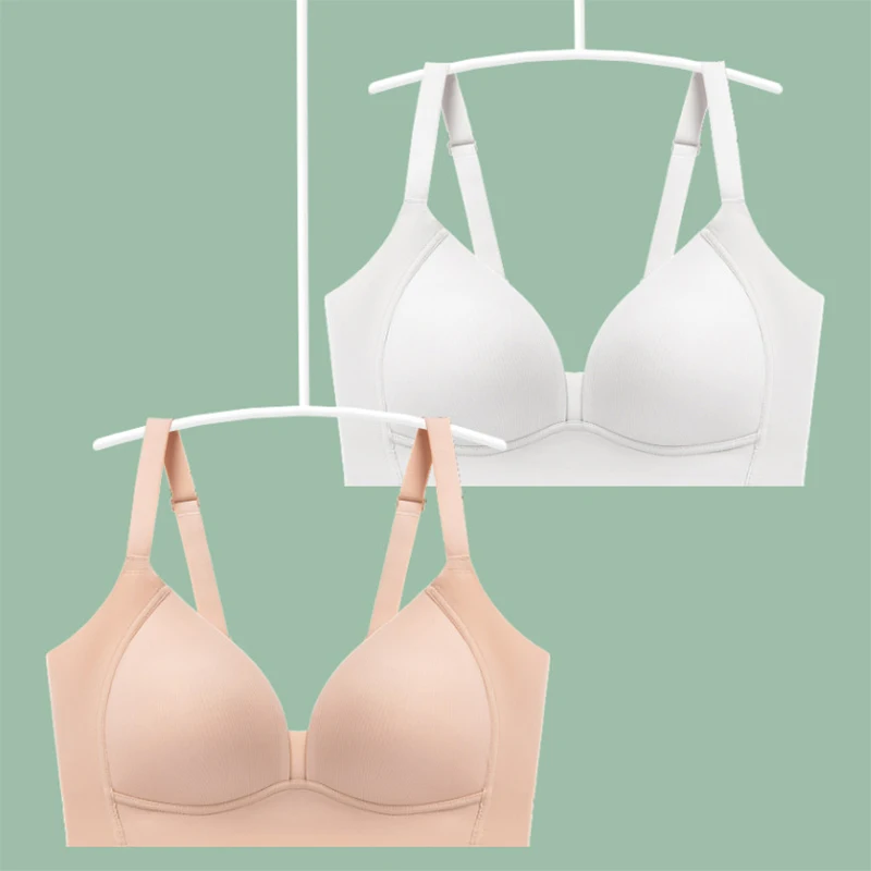 Women Silk Bra 100% Mulberry Silk Lining 3/4 Cups Everyday wear Concentrated Bra Wire Free Solid Colors Intimates M L XL TG218