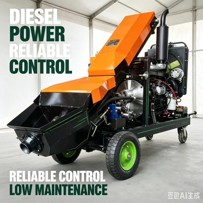 Mini Diesel Fine Stone Concrete Pump Supplied By Experienced Heavy Machine Factory For Secondary Structure Construction