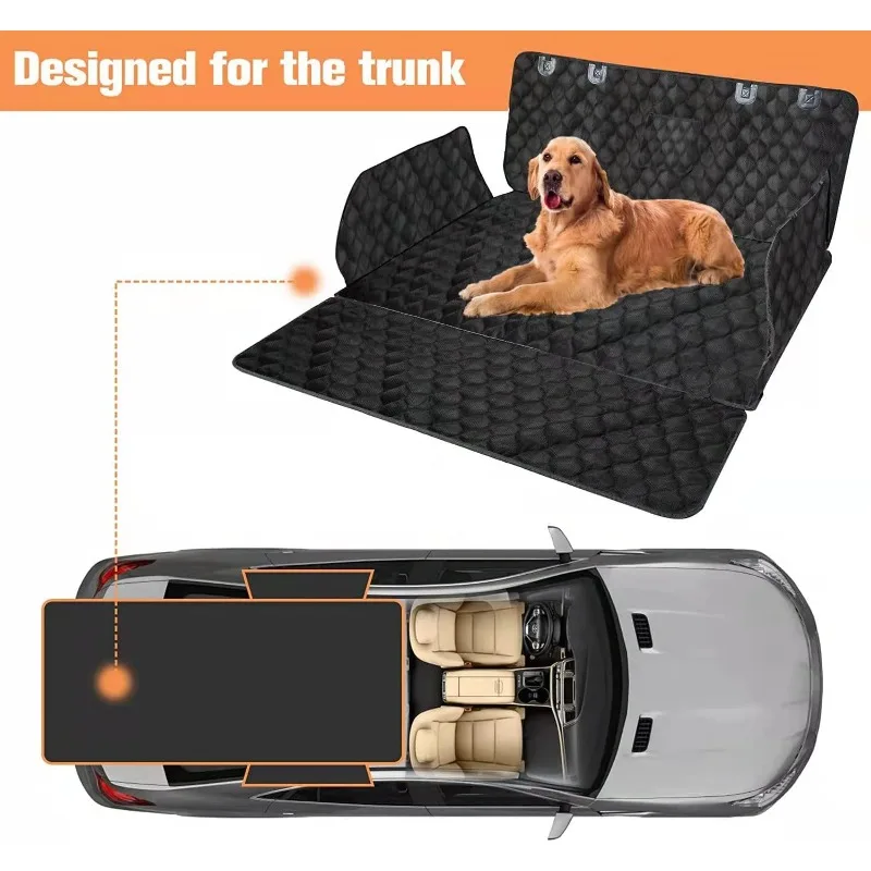 SUV Cargo Liner for Dogs, Waterproof Pet Cargo Cover Dog Seat Mat for SUVs Sedans with Bumper Flap Protector, Non-Slip