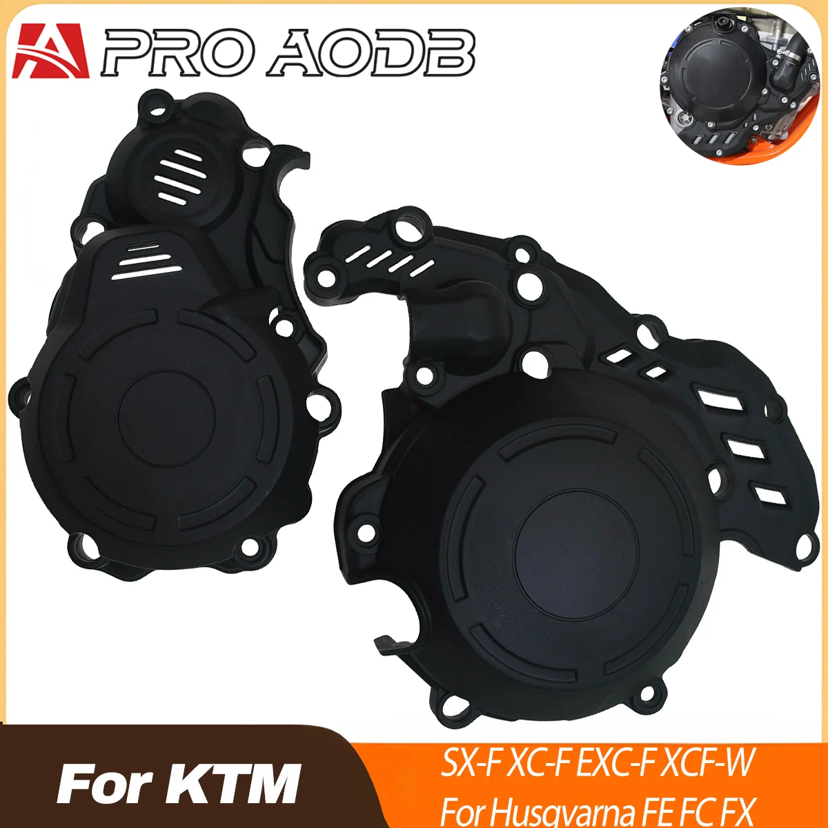 Motorcycle Engine Guard Ignition Clutch Magneto Protective Cover For KTM SXF XC-F EXCF Husqvarna FE FC Replacement Accessories
