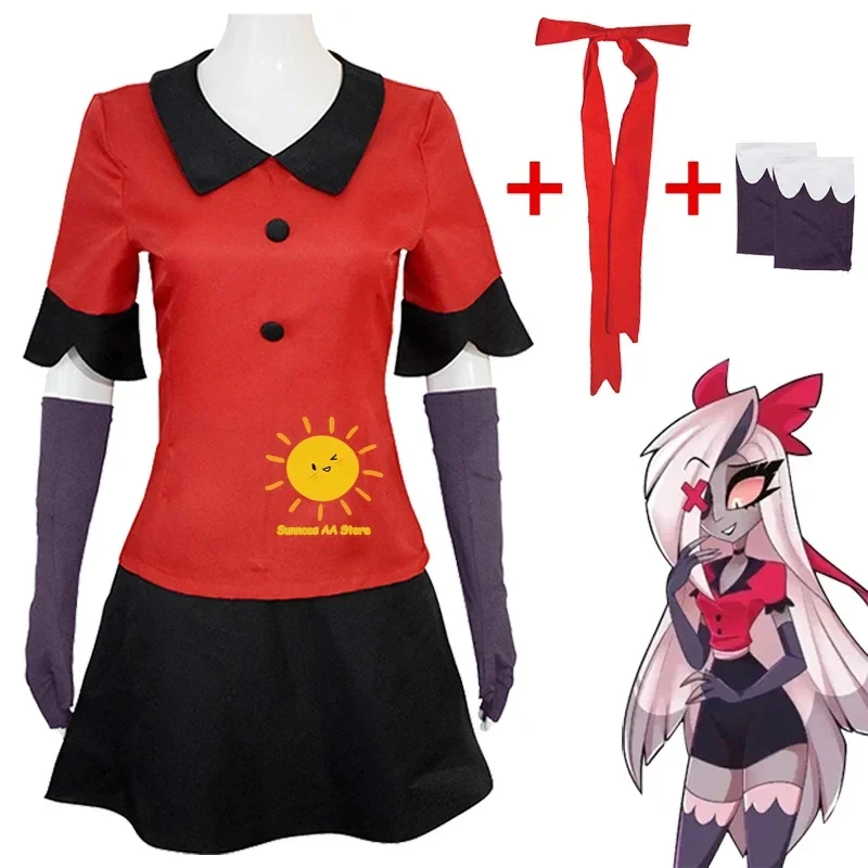 

❤2026★ Hotel Anime Hazbin Vaggie Cosplay Costume Vaggie Uniform Cos Adult Women Girl Party Devil Radio Demon Carnival Birthday ❤