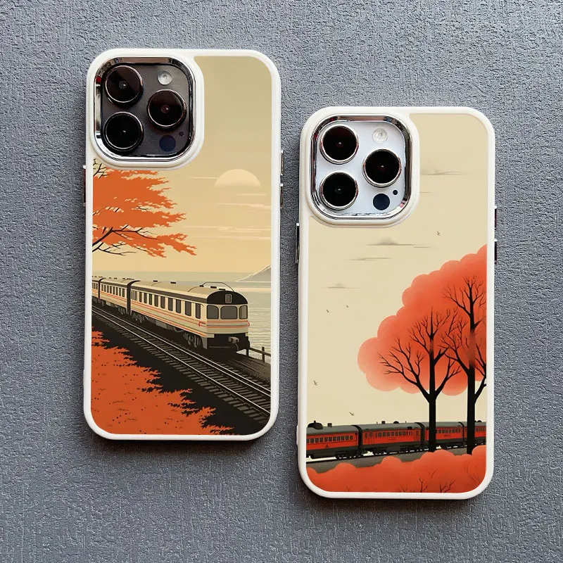 

Autumn Sunset Scenery Silicone Phone Case For IPhone 15 14 Pro Max Plus 16 Pro Max Case IPhone 13 11 12 Pro Max XR XS X Covers