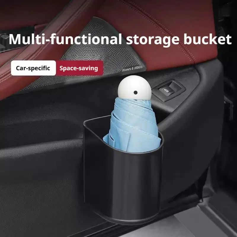 Universal Clip On Car Storage Bucket Car Door Cup Holder Box Multifunctional Hanging Organizer Bin Seat Back Water Cup Box