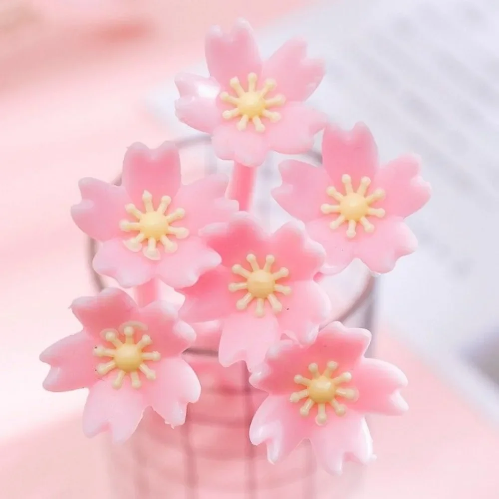 60 pcs Großhandel kreative weiche Gel stifte Blumen Silikon rosa Mädchen Herz Kirsch gel Stift Student Büro Zubehör