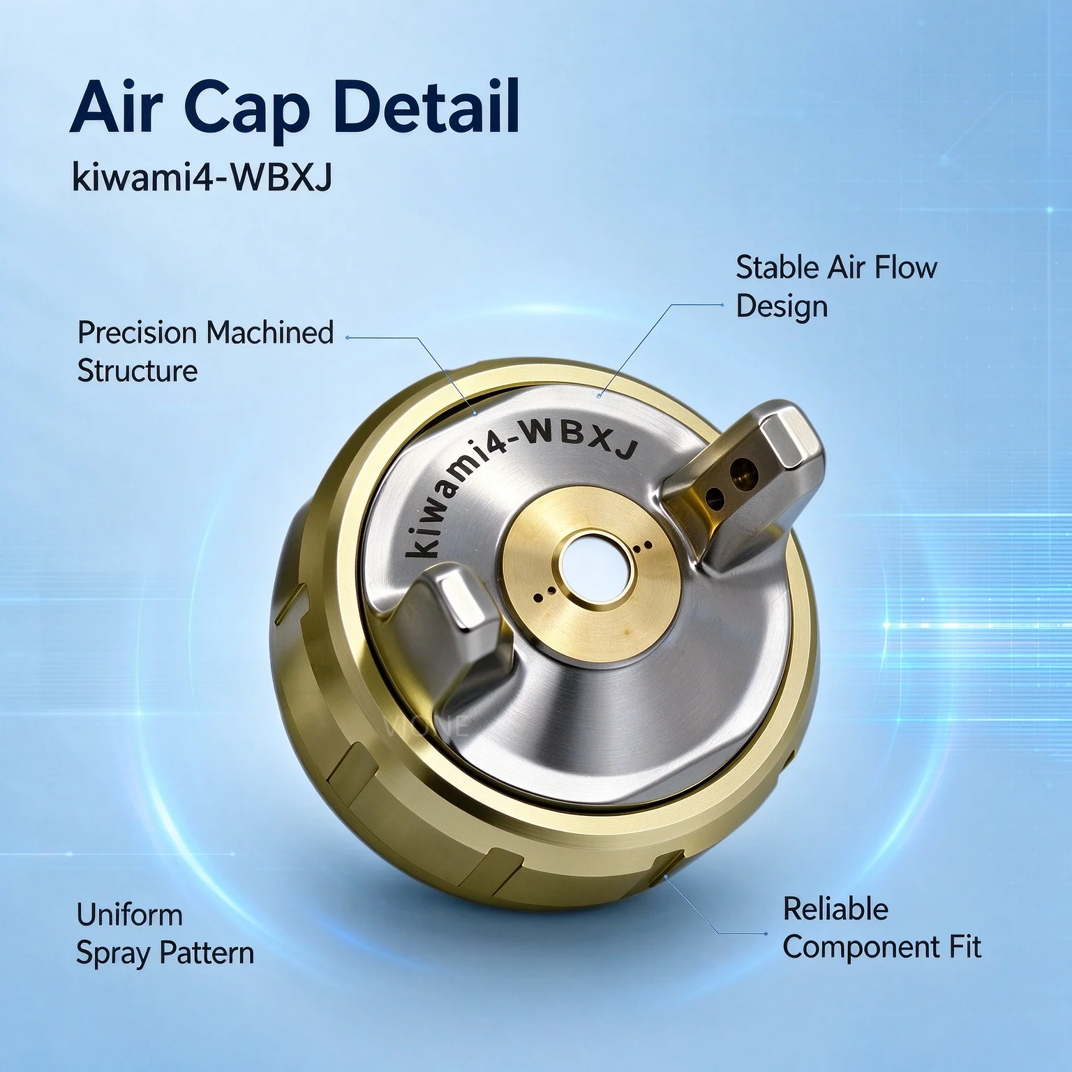Ready to Use kiwami4-WBXJ Air Cap, Needle & Nozzle Set Rugged and Wear-resistant Compatible with the KIWAMI4-WBX Series Japan