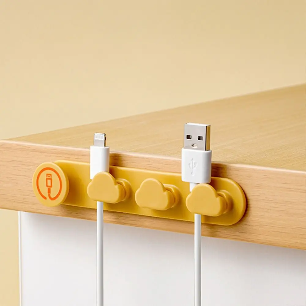 

Cord Management Wire Cable Holder Self-Adhesive Cable Fixed Clip Flexible Cable Winder Nail-Free No Punching