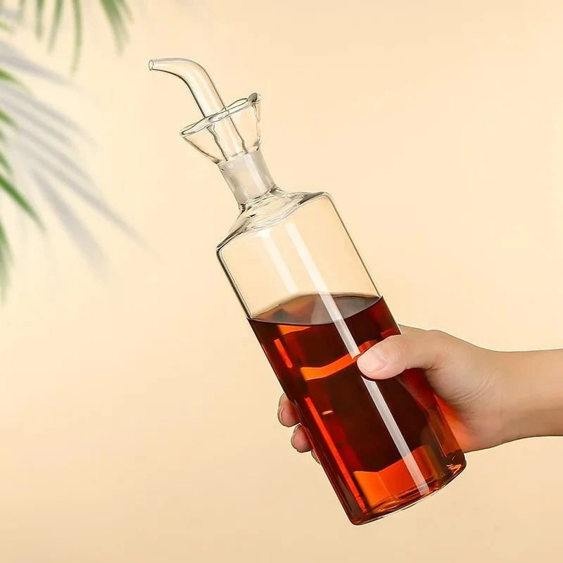 Glass Oil Vinegar Condiment Bottles Set Anti Drip Oil Dispenser Kitchen Storage Soy Sauce Cooking Wine Sesame Oil Container