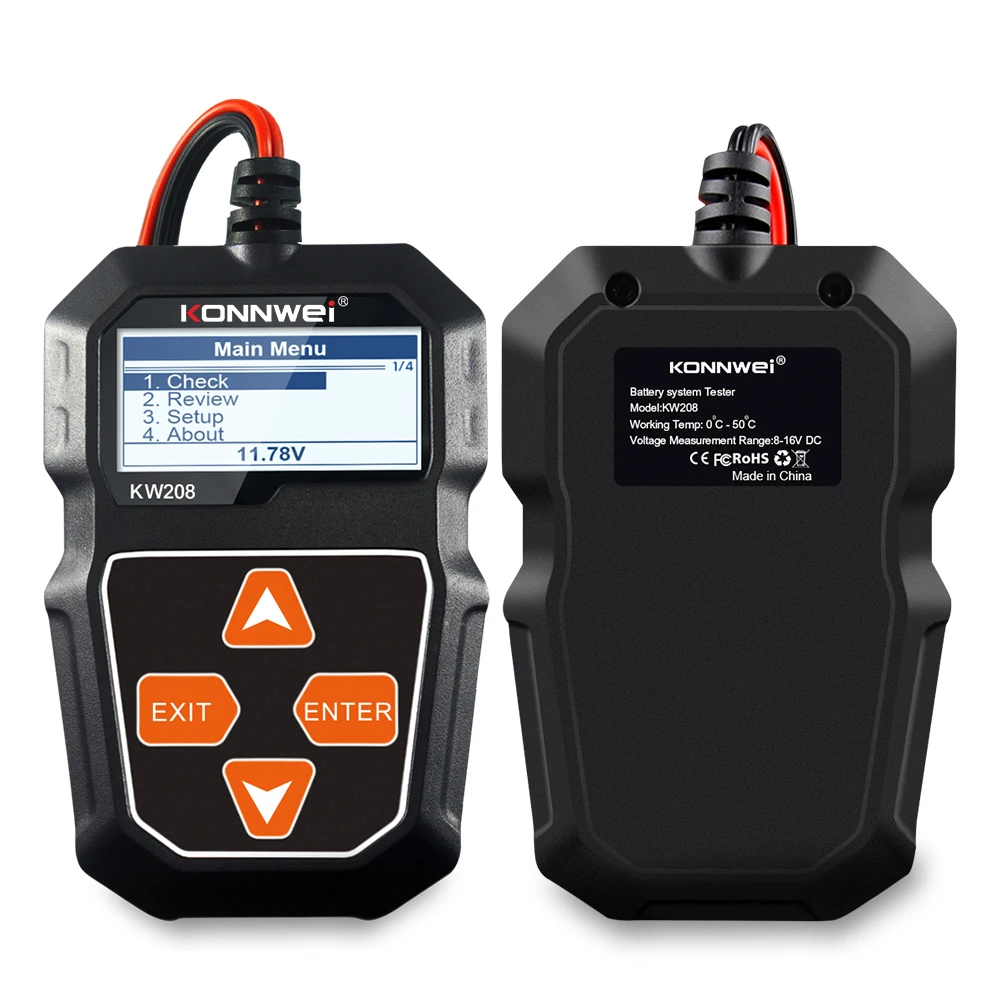 6V 12V Battery Tester Car Battery Tester Battery Health Analysis Fast Accuracy Testing Integrates Starter Detection