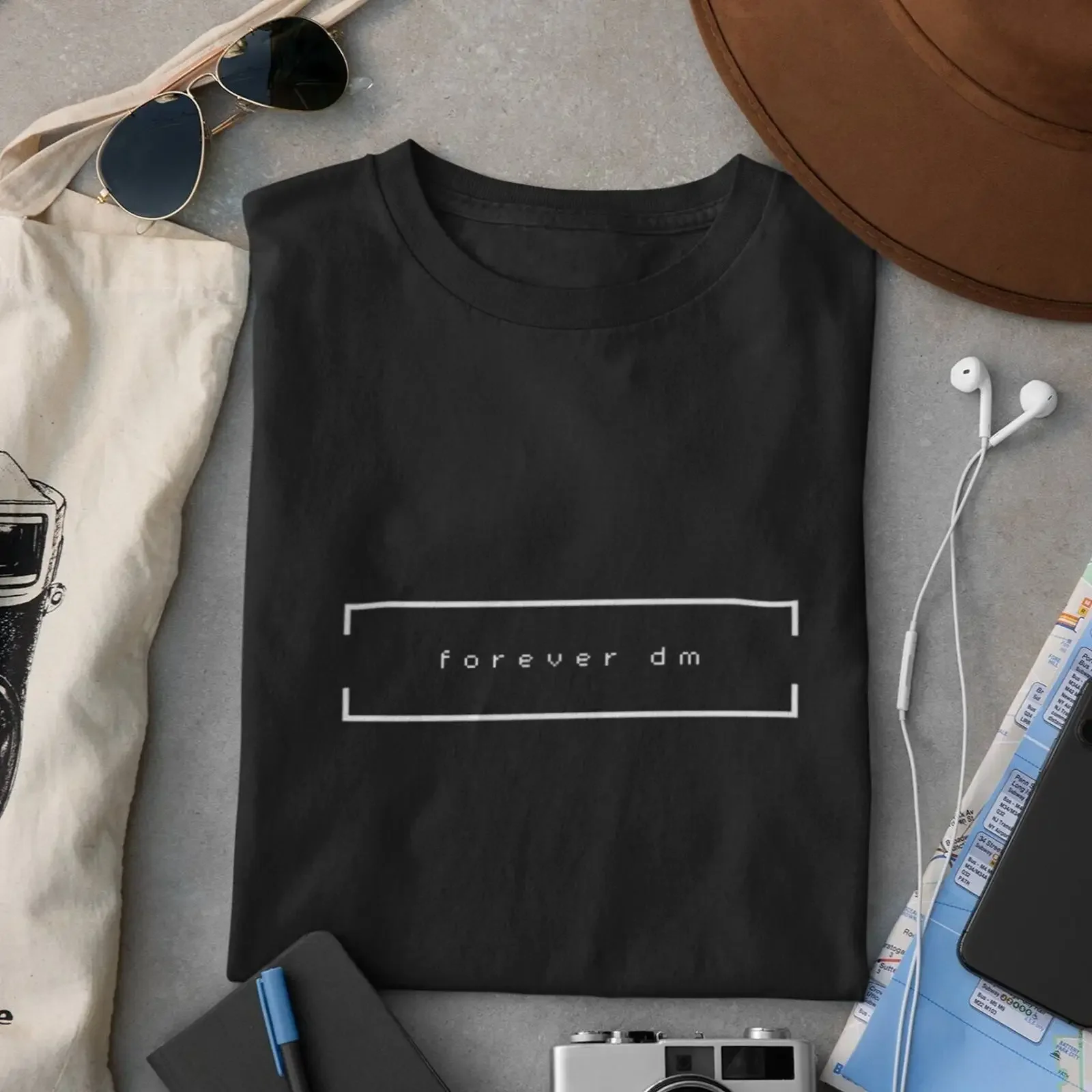 Forever DM black or dark T shirt for gamers nerds and geeks DND amp Pathfinder  vintage Washed streetwear Unisex homme