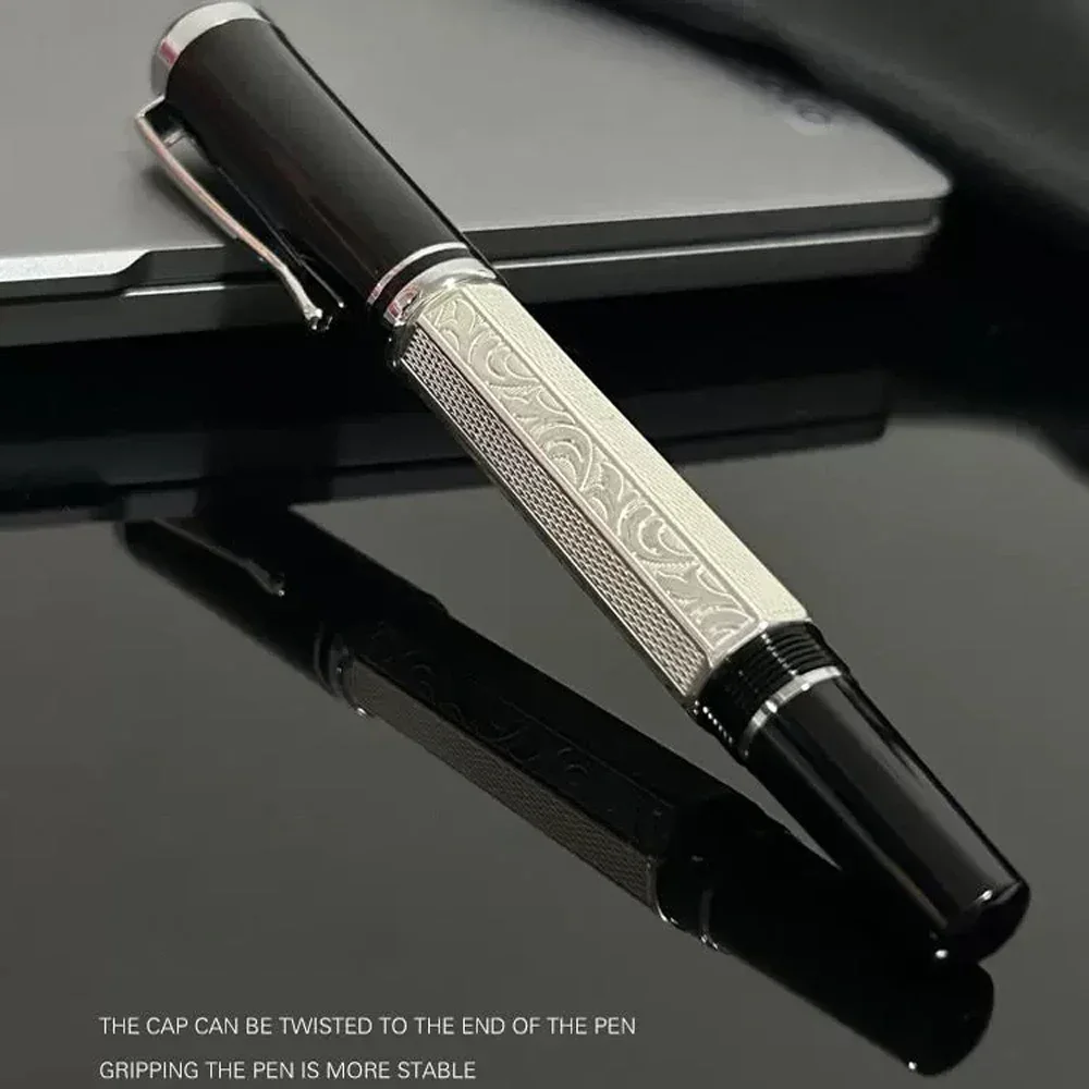 

Lemon M7 Metal Copper Piston Fountain Pen Long Knife Blade Nib EF F M Luxury Business Gift Pen Office School Supplies