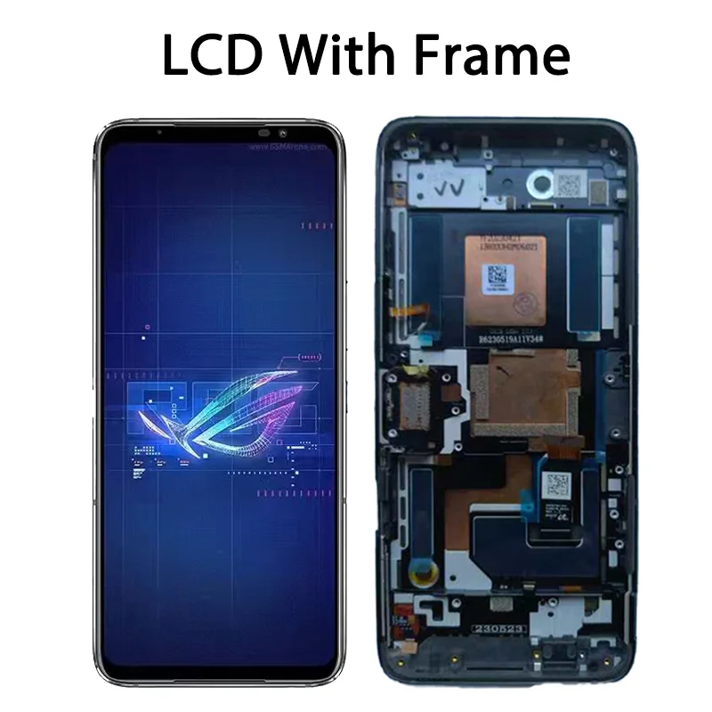 6,78 "Amoled nowość dla Asus ROG Phone 7 7 Ultimate wyświetlacz LCD + panel dotykowy Digitizer dla Asus ROG 7 Rog7 telefon 7D ramka — zdjęcie produktu 4