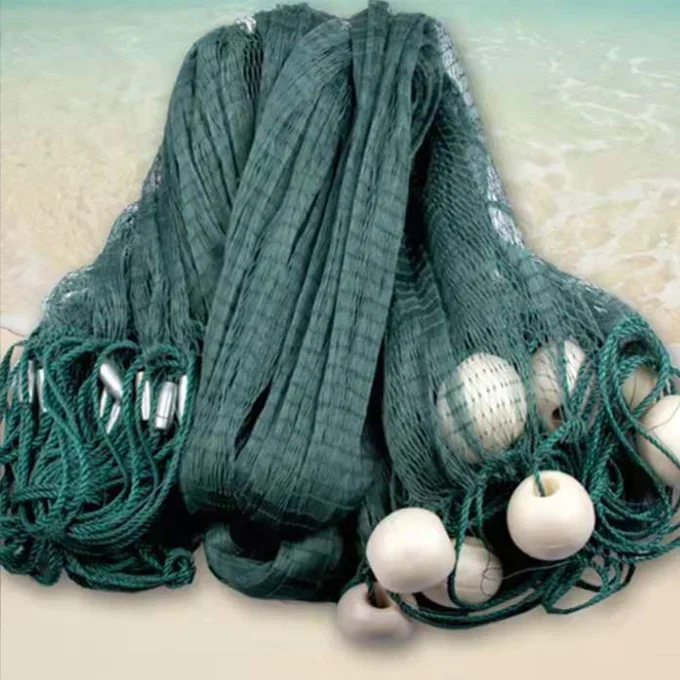 High Quality PE PA Multifilament Sea River Trawl Net Gill Fishing Net With Large Float For Aquaculture Trap