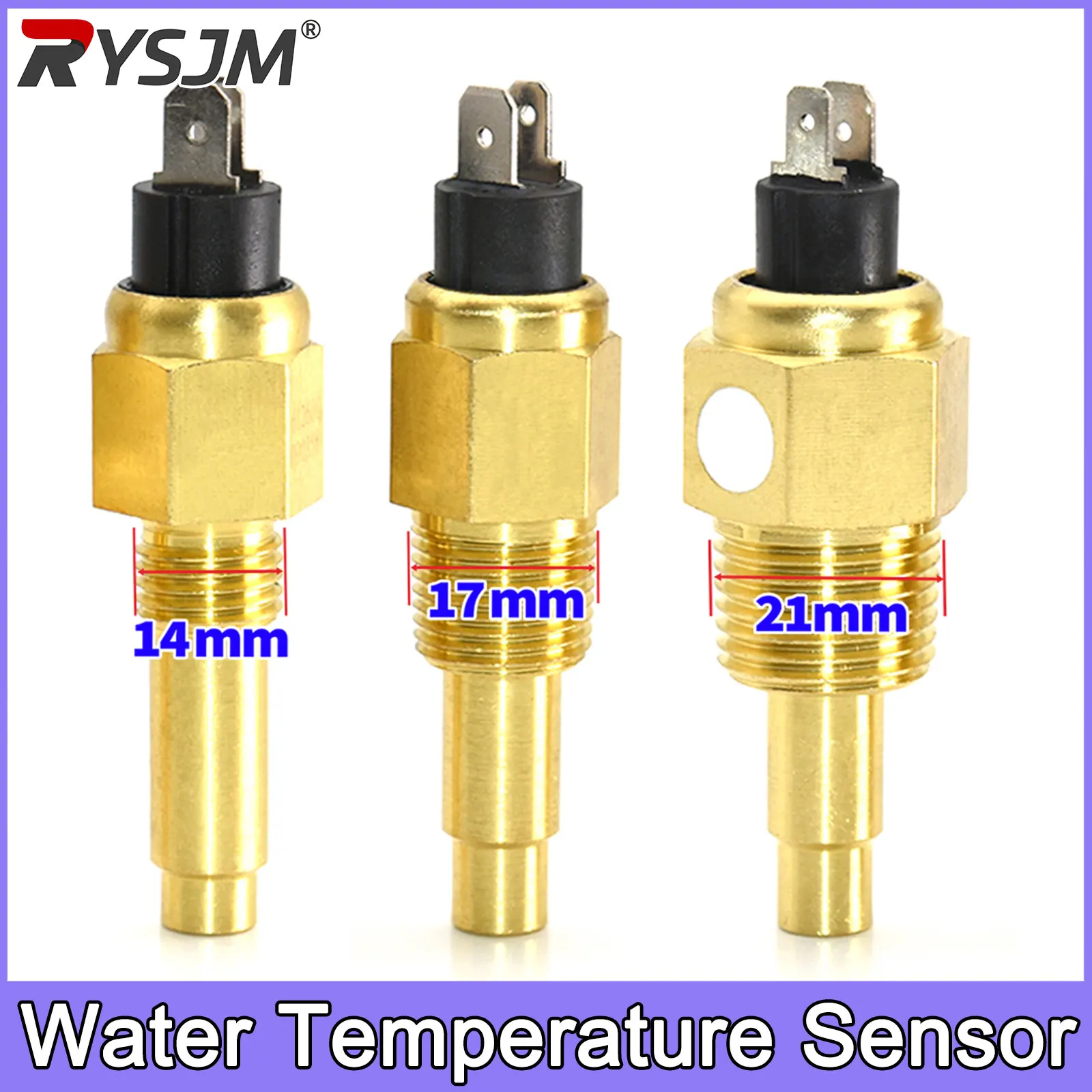 Water Temp Sensor 12mm 14mm 17mm 21mm Car Engine Water Temperature Sensor 120C Alarm Generator Part Origin Electric Sensor
