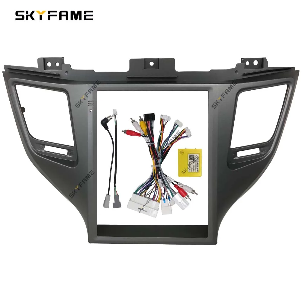 SKYFAME 9.7 Inch Car Frame Fascia Adapter Tesla Style Android Radio Dash Fitting Panel Kit For Hyundai Tucson IX35